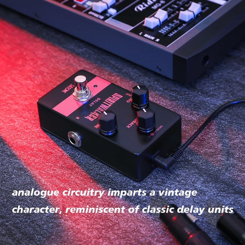SATONE Delay Guitar Pedal,Spritwalker Electric Guitar Effect Pedal Delay DC 9V Mini Analog Delay Pedal True Bypass - Image 4